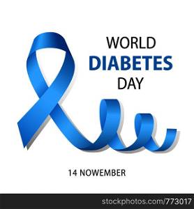 World diabetes day concept background. Realistic illustration of world diabetes day vector concept background for web design. World diabetes day concept background, realistic style