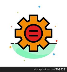 World, Education, Setting, Gear Abstract Flat Color Icon Template
