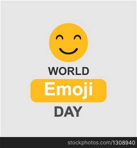 World Emoji Day. Funny emoji with text. Vector illustration. EPS 10