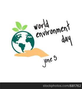World Environment day card with light background and typography