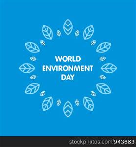 World Environment day card with light background and typography