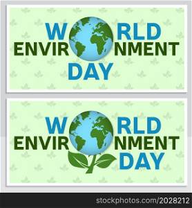 World environment day greeting card, flyer. World environment day poster. Banner for website template. Vector illustration.