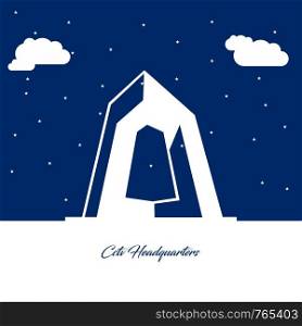 World Famous landmarks and monuments design with blue background vector