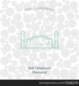 World Famous landmarks design with creative background vector