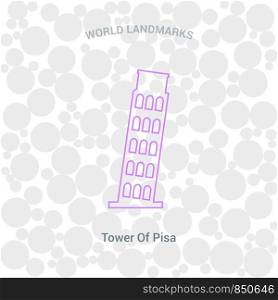 World Famous landmarks design with creative background vector