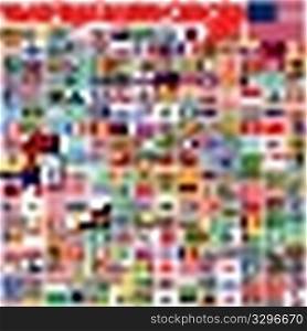world flags collection, abstract vector art illustration