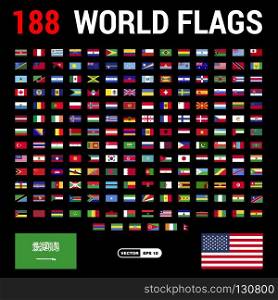 World flags design vector