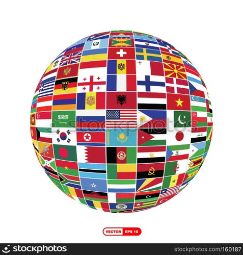 World flags design vector
