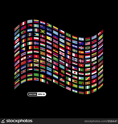 World flags design vector