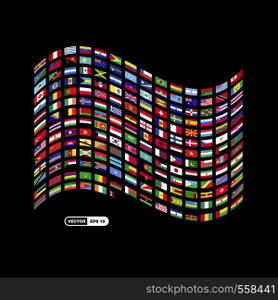 World flags design vector