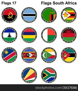World flags. South Africa. Vector illustration