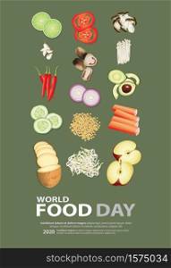 World food day Poster Design Template Vector Illustration