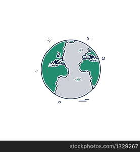 World globe icon design vector