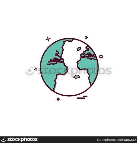 World globe icon design vector