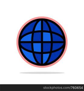 World, Globe, Internet, Education Abstract Circle Background Flat color Icon