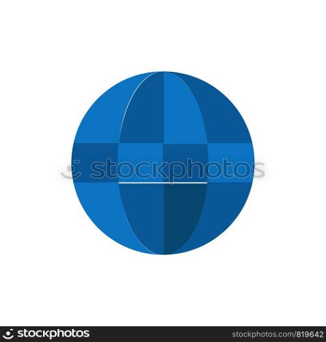 World, Globe, Internet, Security Flat Color Icon. Vector icon banner Template