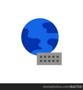 World, Globe, Marketing Flat Color Icon. Vector icon banner Template