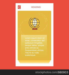 World globe mobile vertical banner design design. Vector