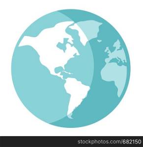 World globe vector cartoon illustration isolated on white background.. World globe vector cartoon illustration.