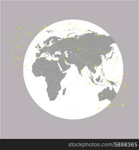 World globe Vector Illustration, background for communication.