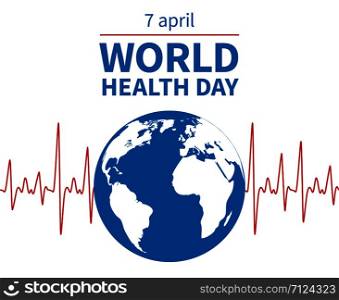 World health day concept. Wellness, medical prevention and profession medicare day. Global medicine vector background. Illustration of international world day, medical global poster. World health day concept. Wellness, medical prevention and profession medicare day. Global medicine vector background