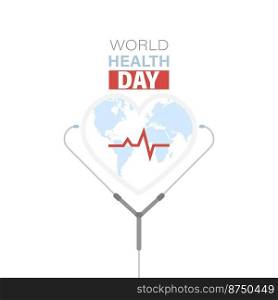 World health day vector illustration with doctor stethoscope