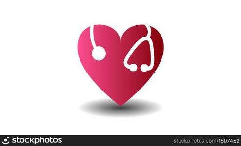 World Heart Day Heart with Stethoscope