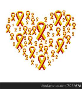 World Hepatitis Day 28 July yellow red ribbon. Vector illustration world day against hepatitis.. World Hepatitis Day 28 July yellow red ribbon.