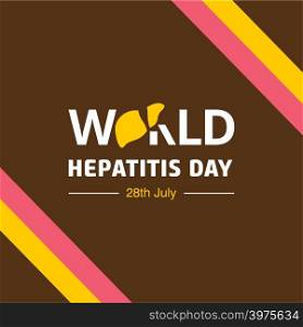 World hypatitis day design card vector