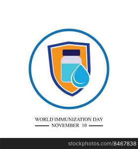 World Immunization day on November 10th vector illustration design