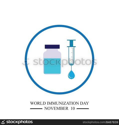 World Immunization day on November 10th vector illustration design