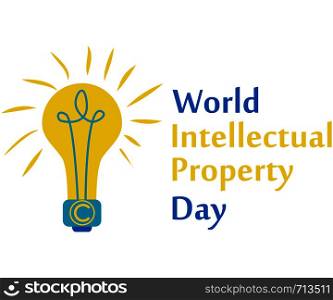World Intellectual Property Day. concept of protection of copyright, intellectual property in the form of an icon of copyright on the castle. concept of protection of copyright, intellectual property in the form of an icon of copyright on the castle.