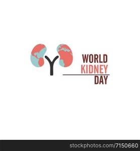 World kidney day. Isolated vector illustration