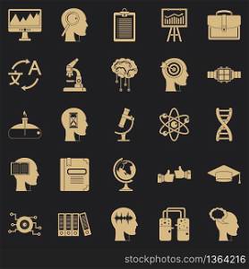 World knowledge icons set. Simple set of 25 world knowledge vector icons for web for any design. World knowledge icons set, simple style