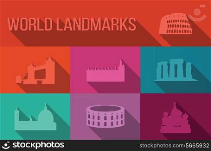 World landmarks, famous buildings, Europe, America, Asia