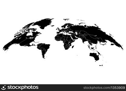 World map. 3D globe world map. Vector Illustration