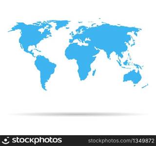 World map. Blue earth isolated on white background. Continents on the globe. Asia, Africa, Europe, Australia, America, Pacific, Atlantic ocean in atlas. Planet icon. Art, wallpaper cartography. Vector. World map. Blue earth isolated on white background. Continents on the globe. Asia, Africa, Europe, Australia, America, Pacific, Atlantic ocean in atlas. Planet icon. Art wallpaper cartography. Vector