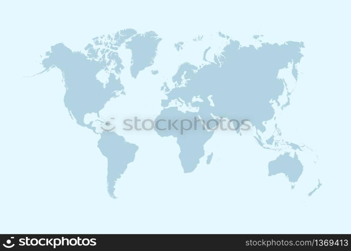 World map color vector modern