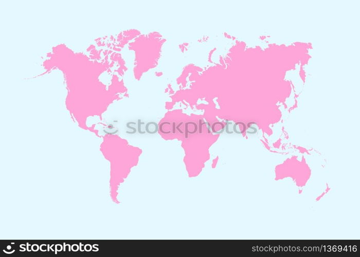 World map color vector modern