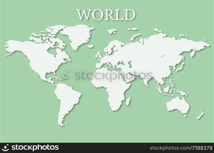 world map earth realistic design isolated vector illustration