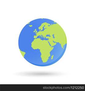 World map globe map silhouette vector. Isolated illustration.