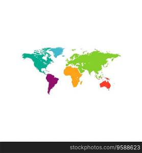 World map Icon Vector. Flat color symbol. World map Icon Vector