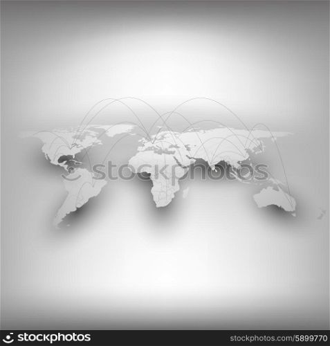 World map, network connection concept. Infographic for business design and website template.