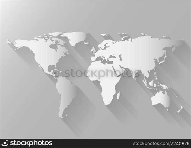 world map on white background.vector illustration