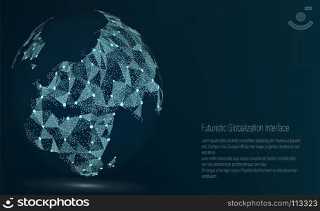 World Map Point. Europe. Vector Illustration. Composition, Representing The Global Network Connection, International Meaning. Futuristic Digital Earth.. World Map Point. Europe. Vector Illustration. Composition, Representing The Global Network Connection, International Meaning. Futuristic Digital Earth