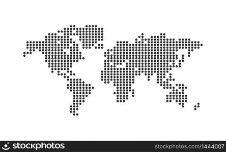 World map points simple flat vector. Abstract black background.