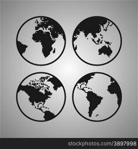world map theme vector graphic art design illustration