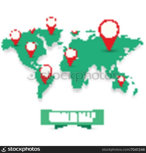 world map travel gps. world map travel gps vector