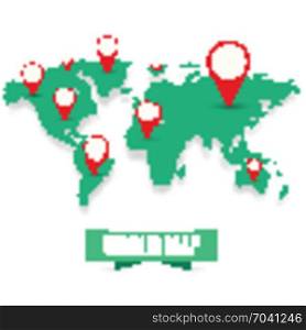 world map travel gps. world map travel gps vector