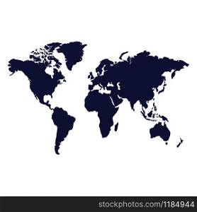 World map vector isolated on white background. World map vector isolated on white
